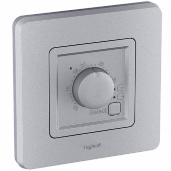Фото Терморегулятор Legrand Inspiria 673812 (алюминий)